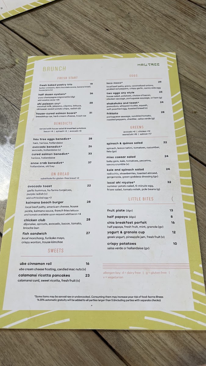 Hau Tree Menu 3