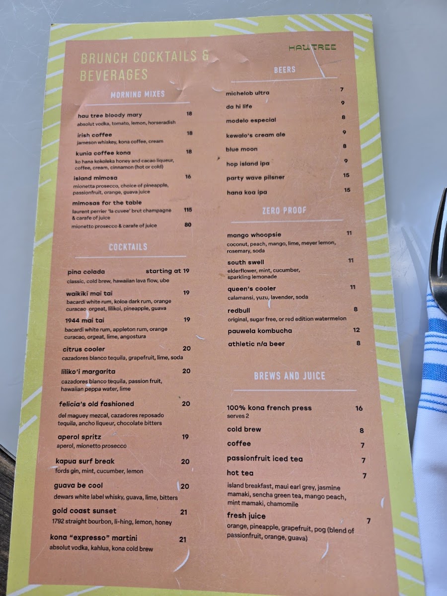 Hau Tree Menu 4