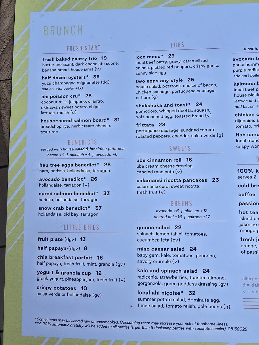 Hau Tree Menu 8
