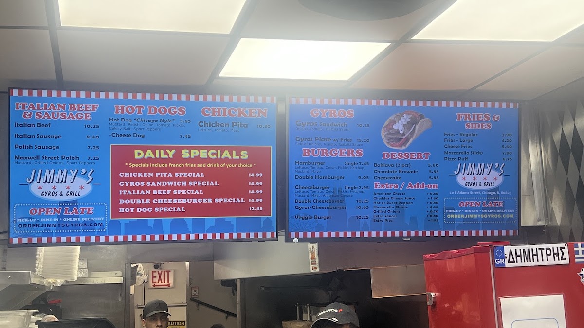 Jimmy's Gyros & Grill Menu 1