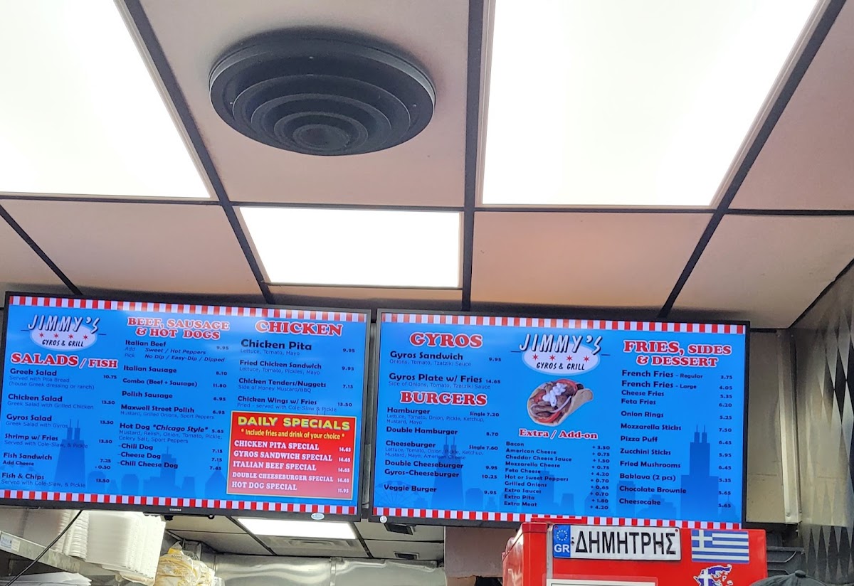 Jimmy's Gyros & Grill Menu 2