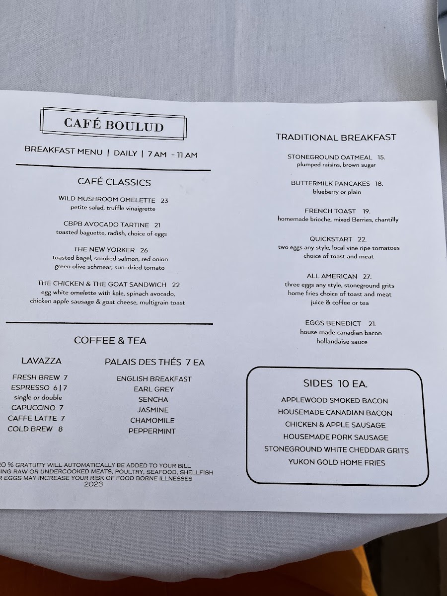 Cafe Boulud Menu 10