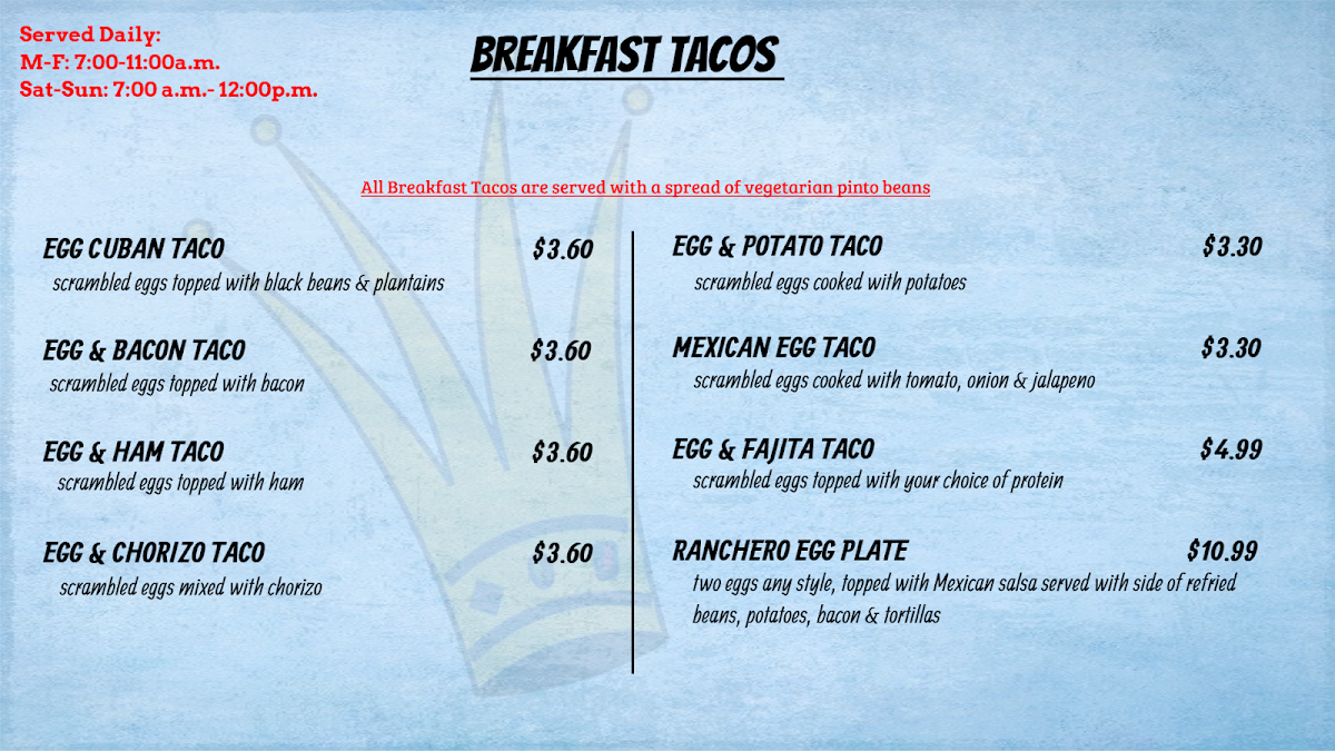 El Rey Taquería Menu 6