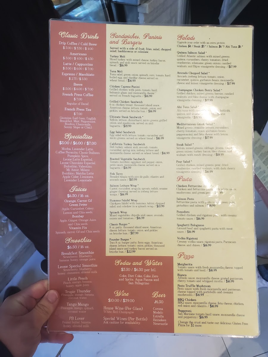 Leone Café Menu 10