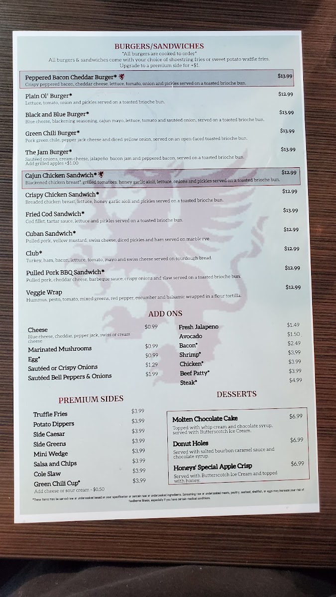 Griffin Tavern Menu 7