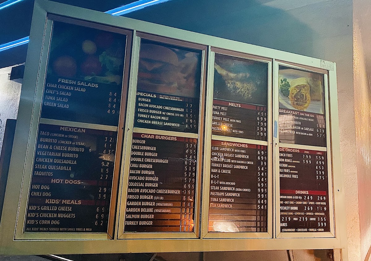 Astro Burger Menu 1