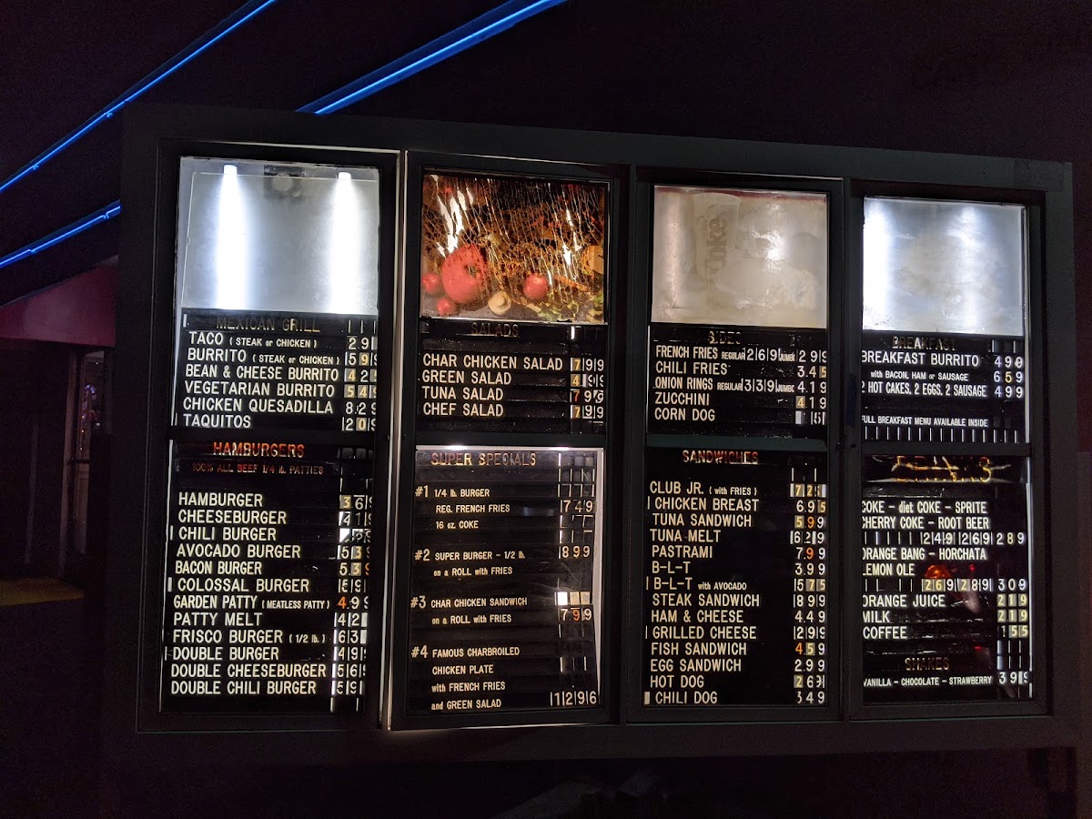 Astro Burger Menu 2