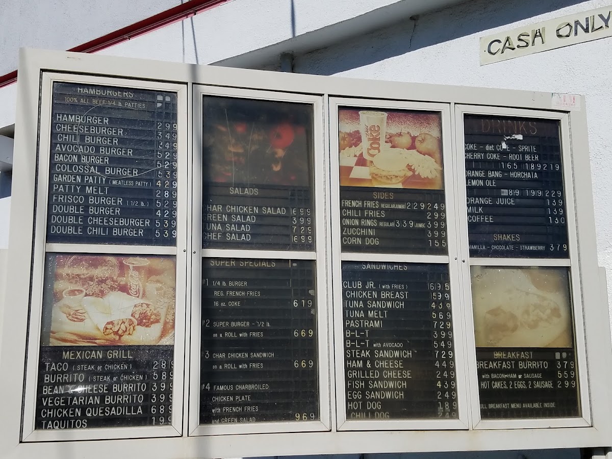 Astro Burger Menu 8
