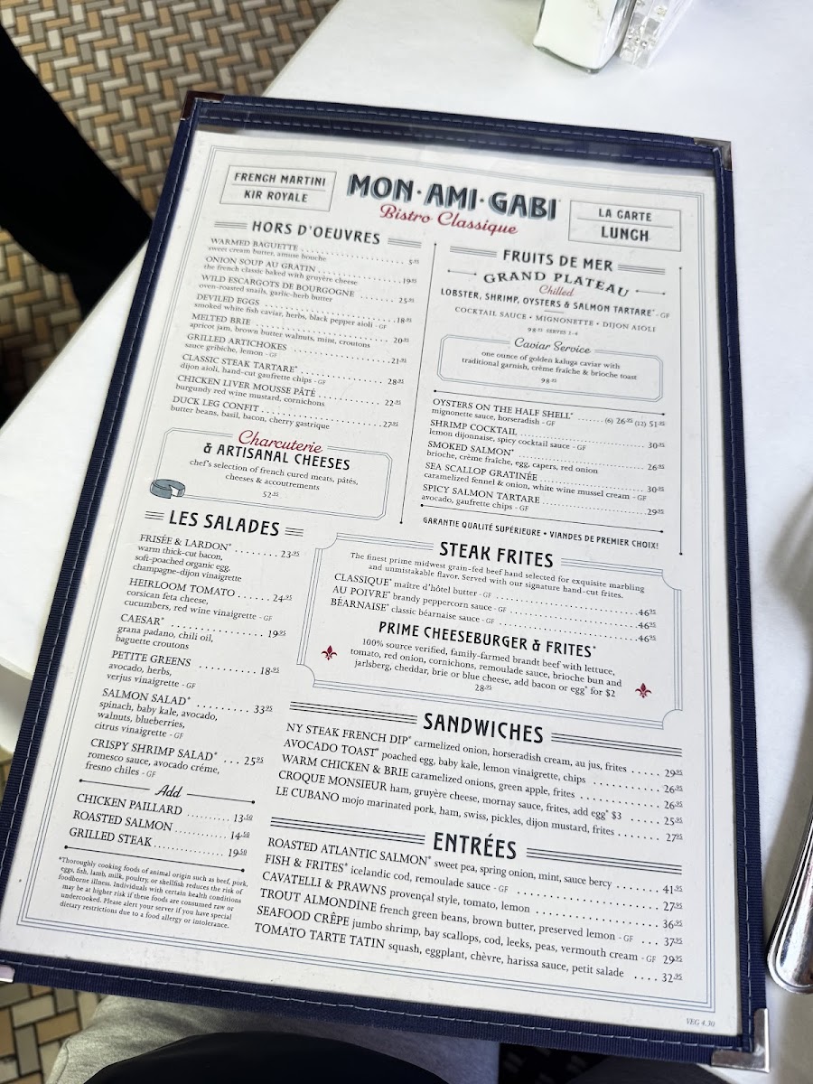 Mon Ami Gabi Menu 10