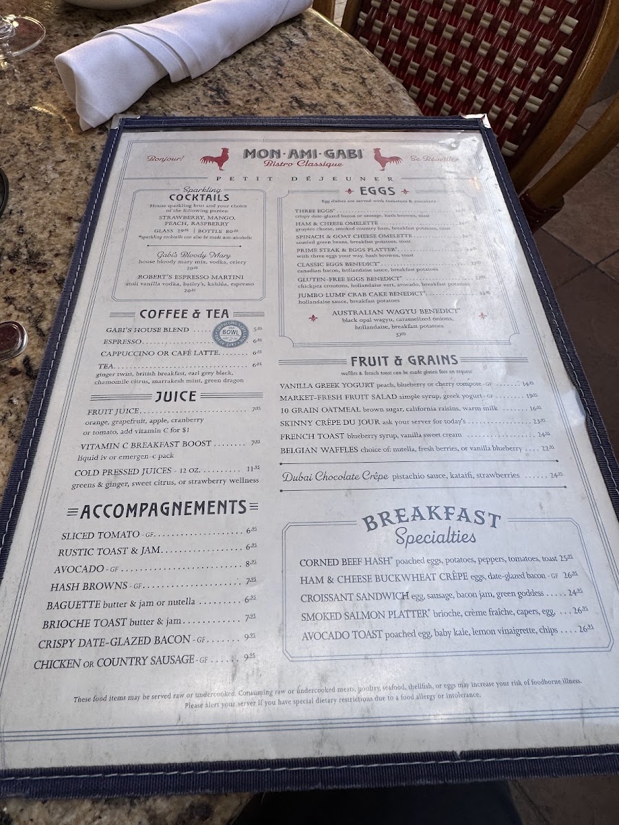 Mon Ami Gabi Menu 6