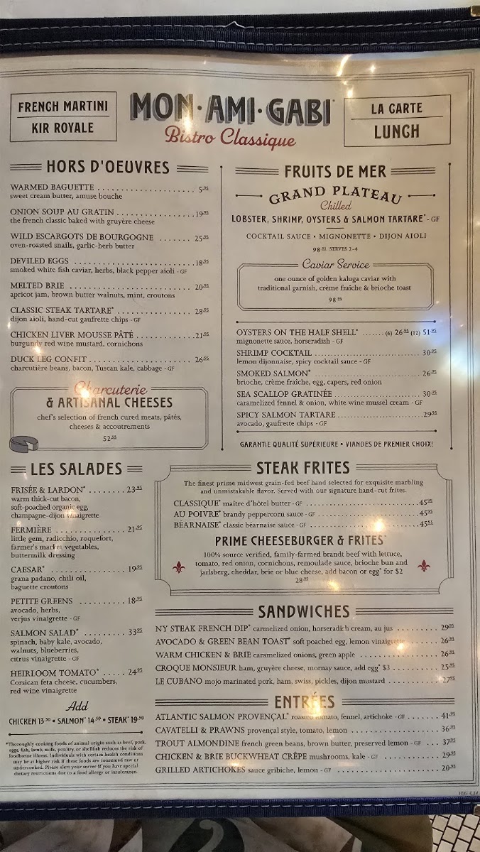 Mon Ami Gabi Menu 9