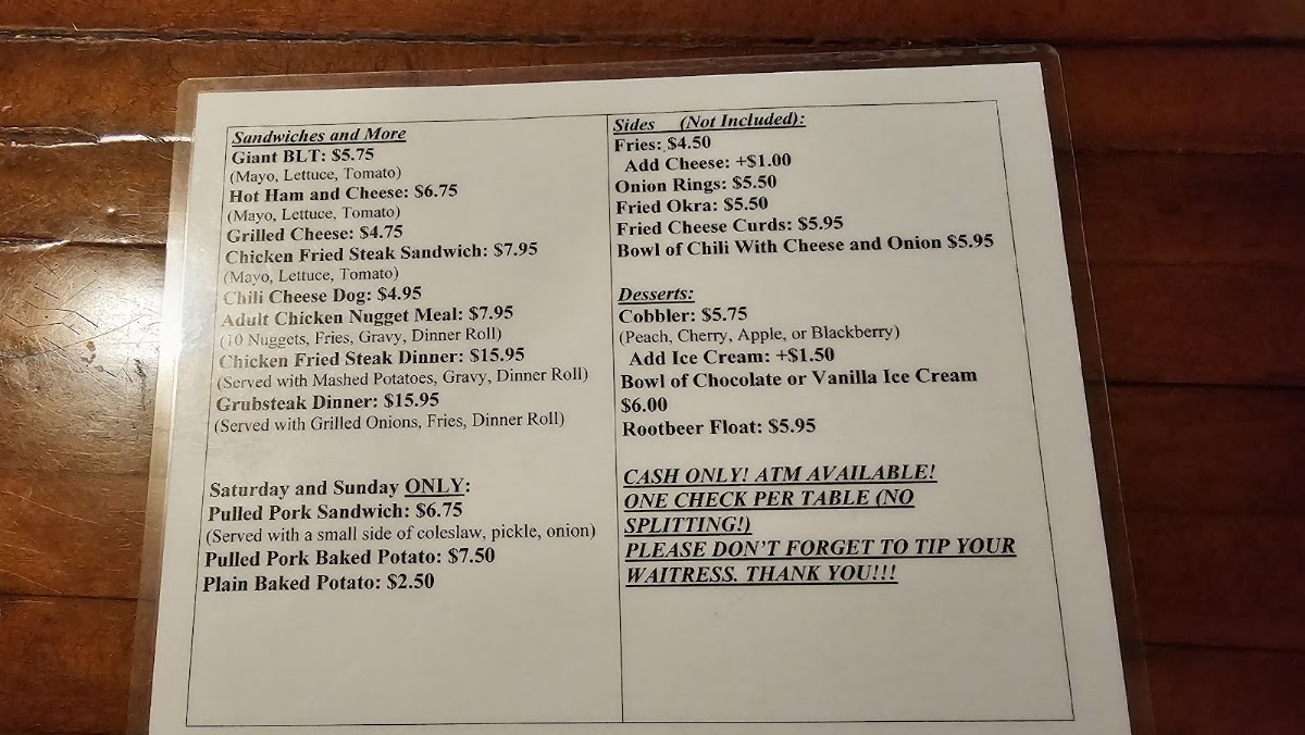 Meers Store and Restaurant Menu 6