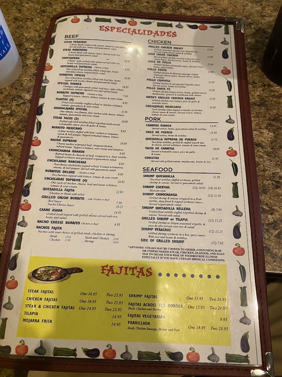 Veracruz Mexican Restaurant Menu 2