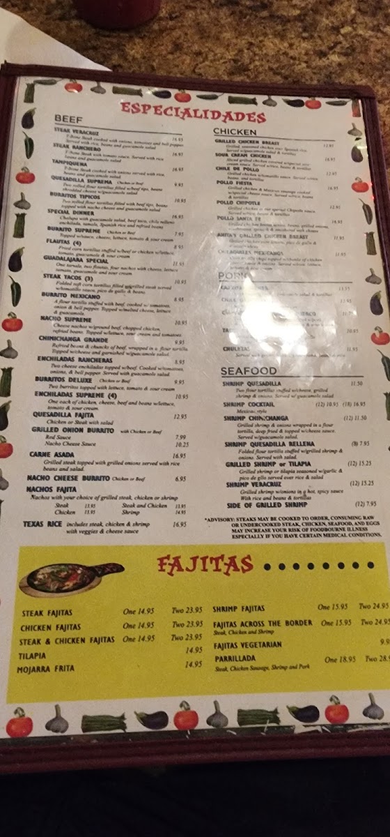 Veracruz Mexican Restaurant Menu 4