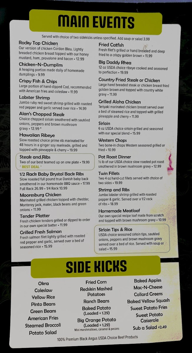 Green Tomato Grill Menu 1