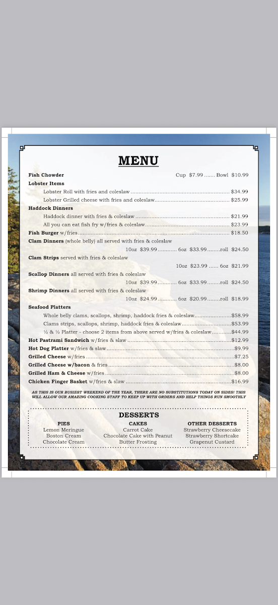 Eagles Nest Restaurant Menu 4