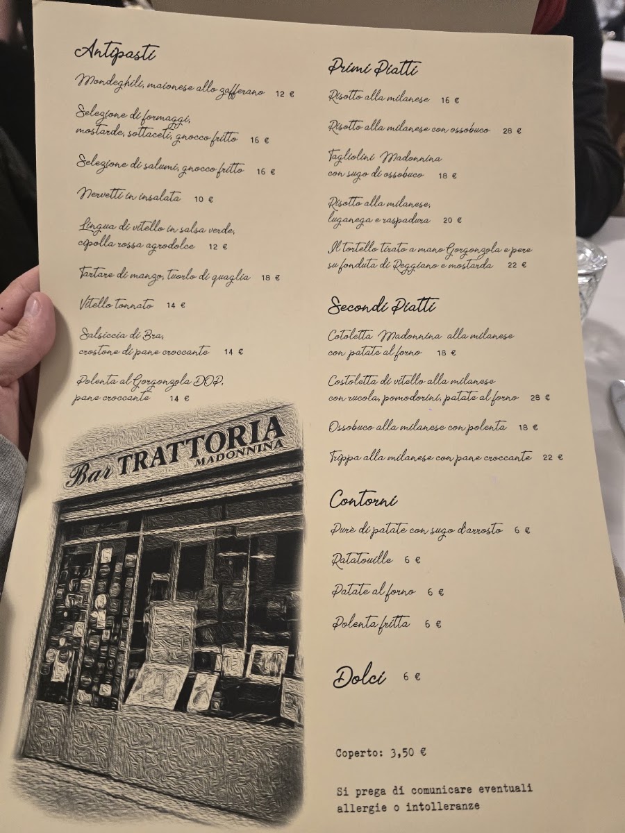 Trattoria Madonnina Menu 2