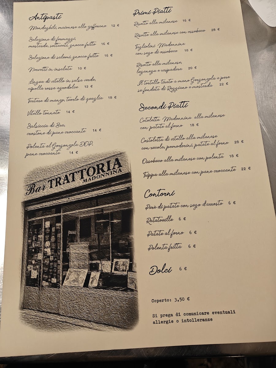Trattoria Madonnina Menu 3