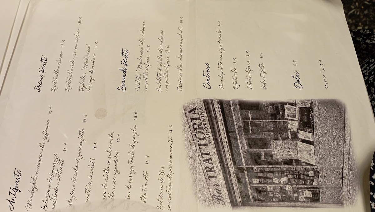 Trattoria Madonnina Menu 9