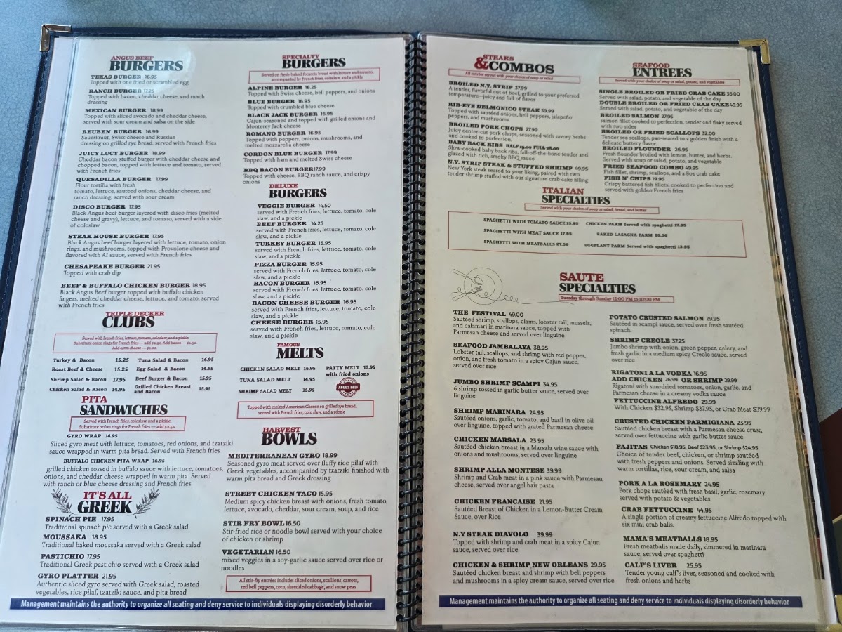 Red Cup Diner Menu 3