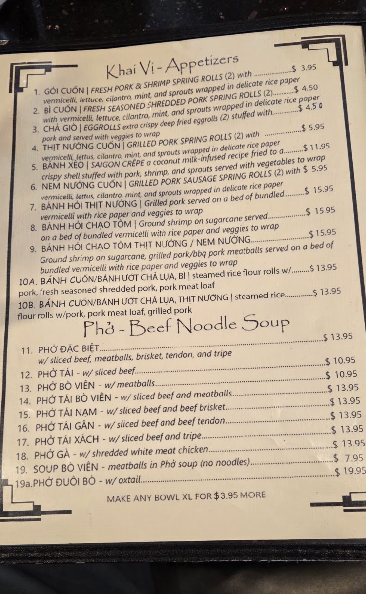 Phở Thành Restaurant Menu 6