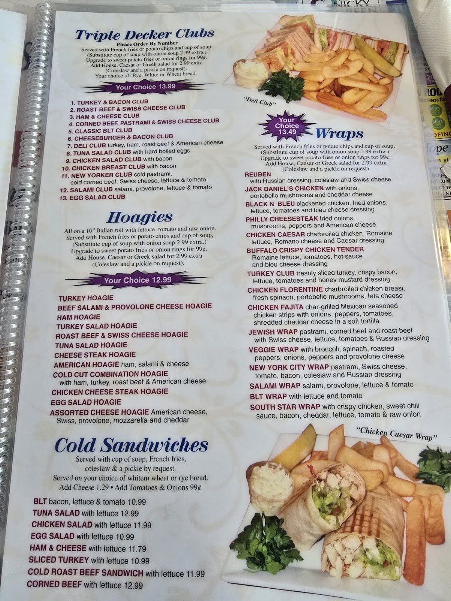 South Star Diner Menu 4