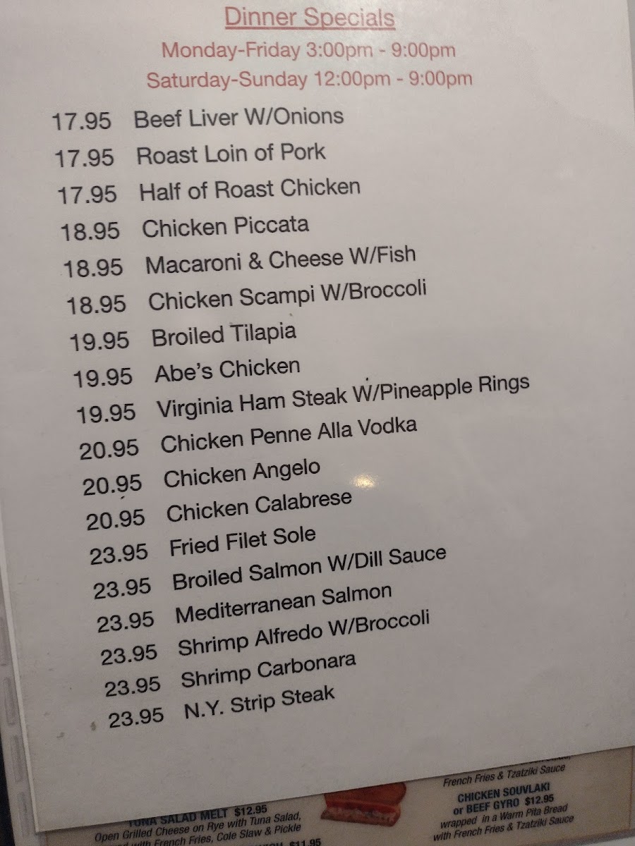 Village Diner Menu 10