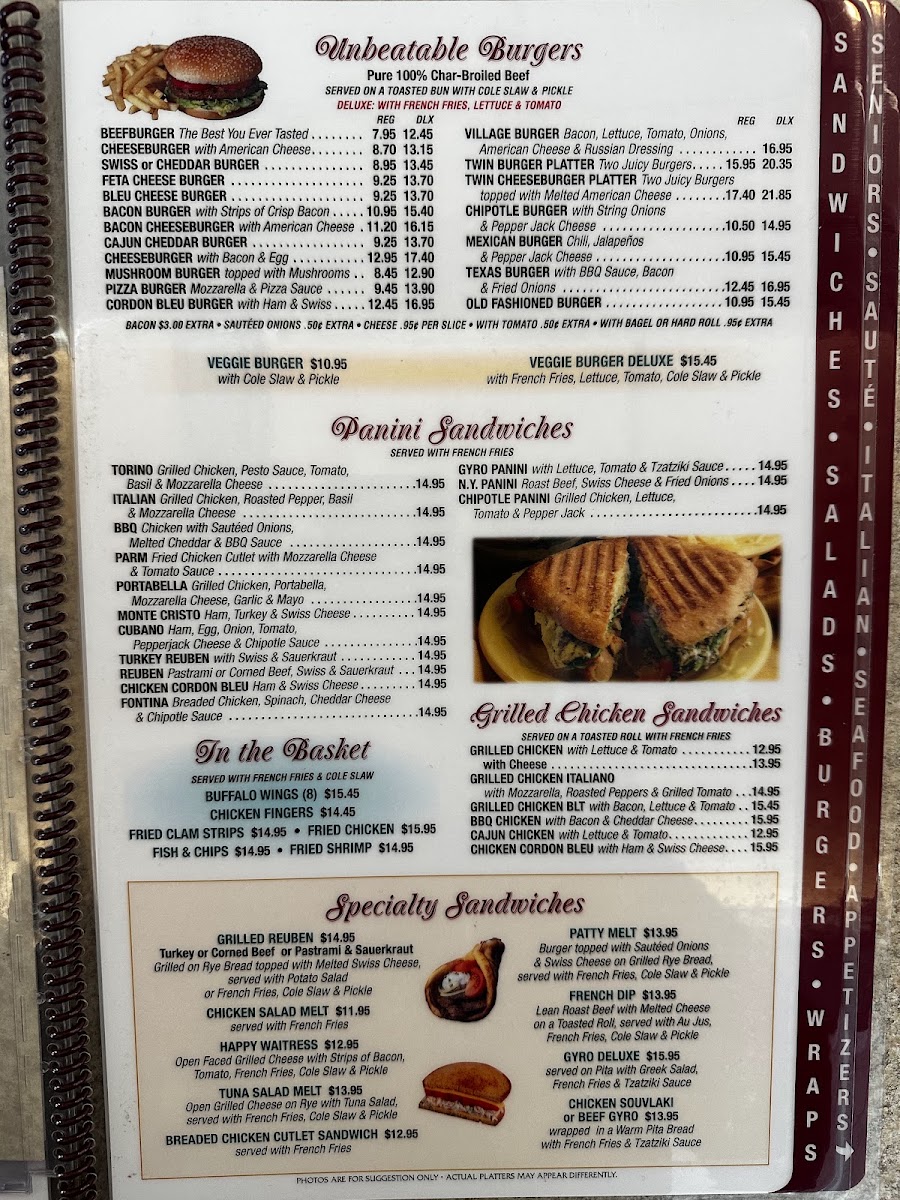 Village Diner Menu 3