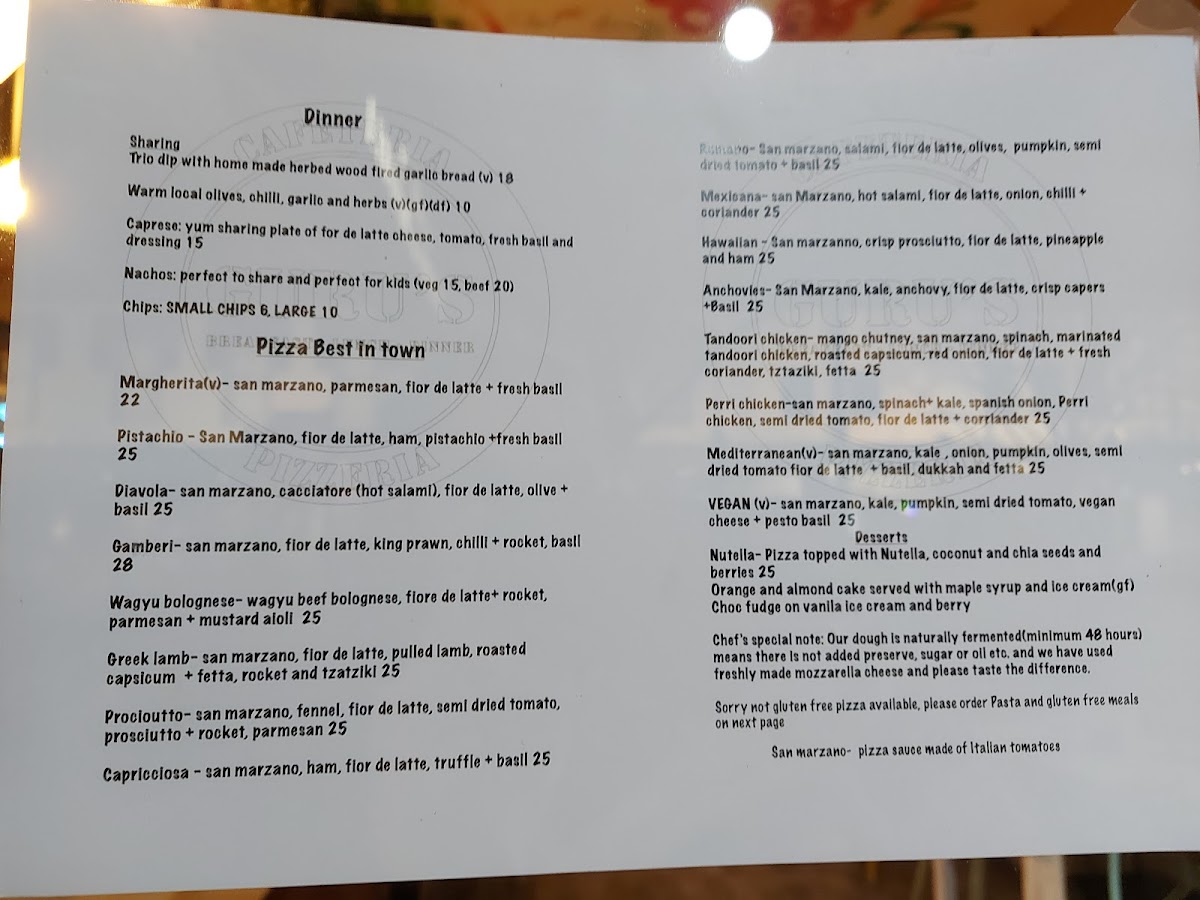 Guru's Cafeteria Menu 9