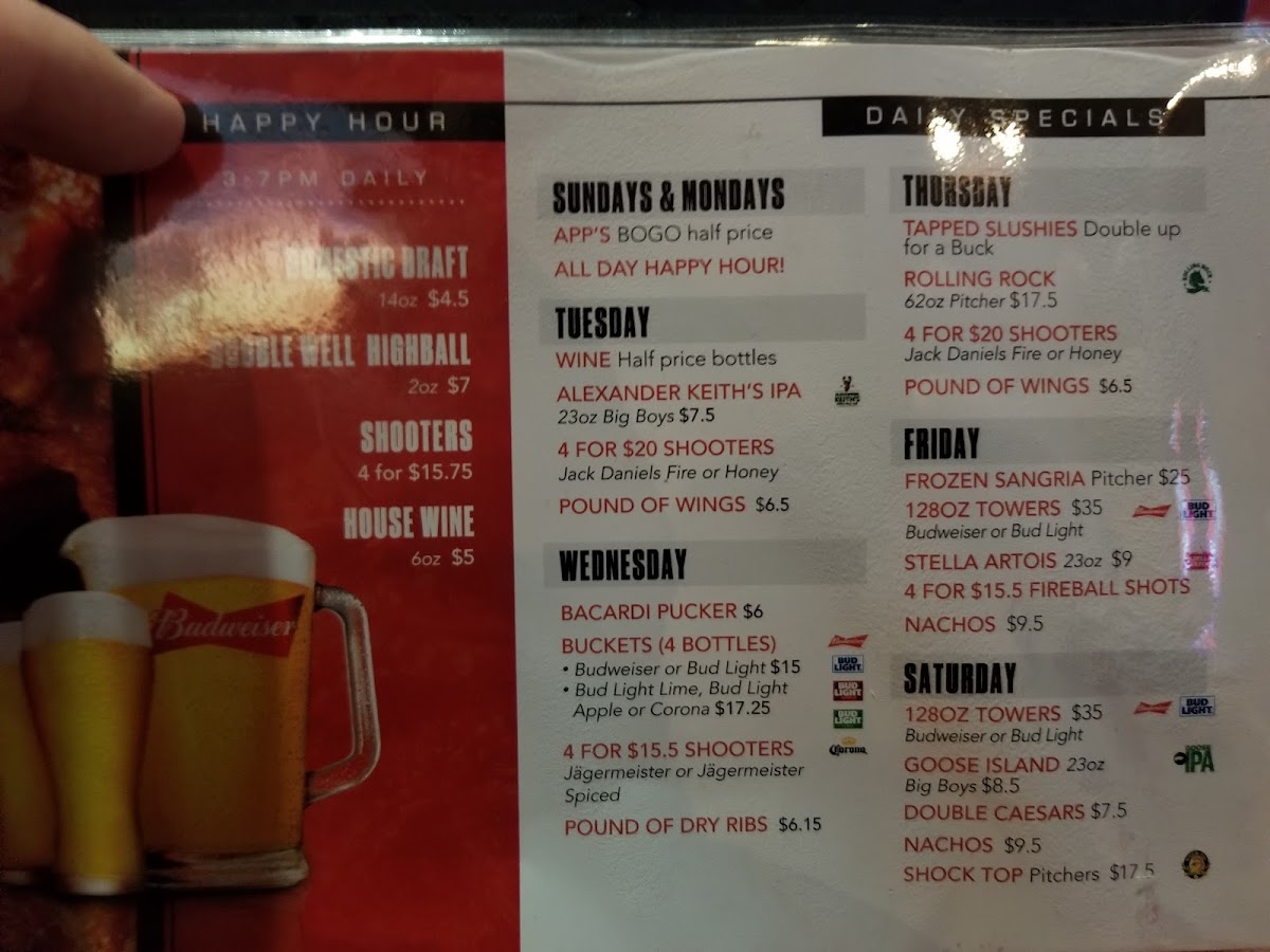 Tapp's Neighbourhood Pub Menu 3