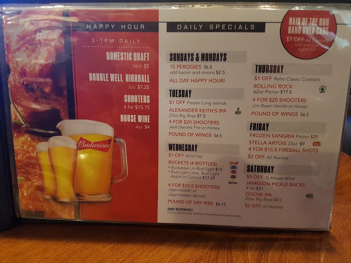 Tapp's Neighbourhood Pub Menu 4