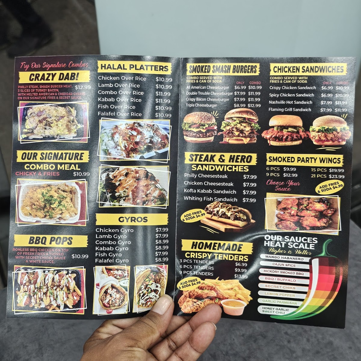 Halal Chicks and Platters Menu 3