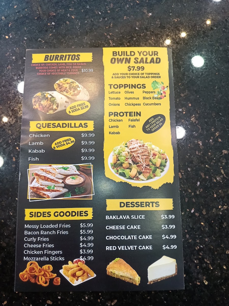 Halal Chicks and Platters Menu 4