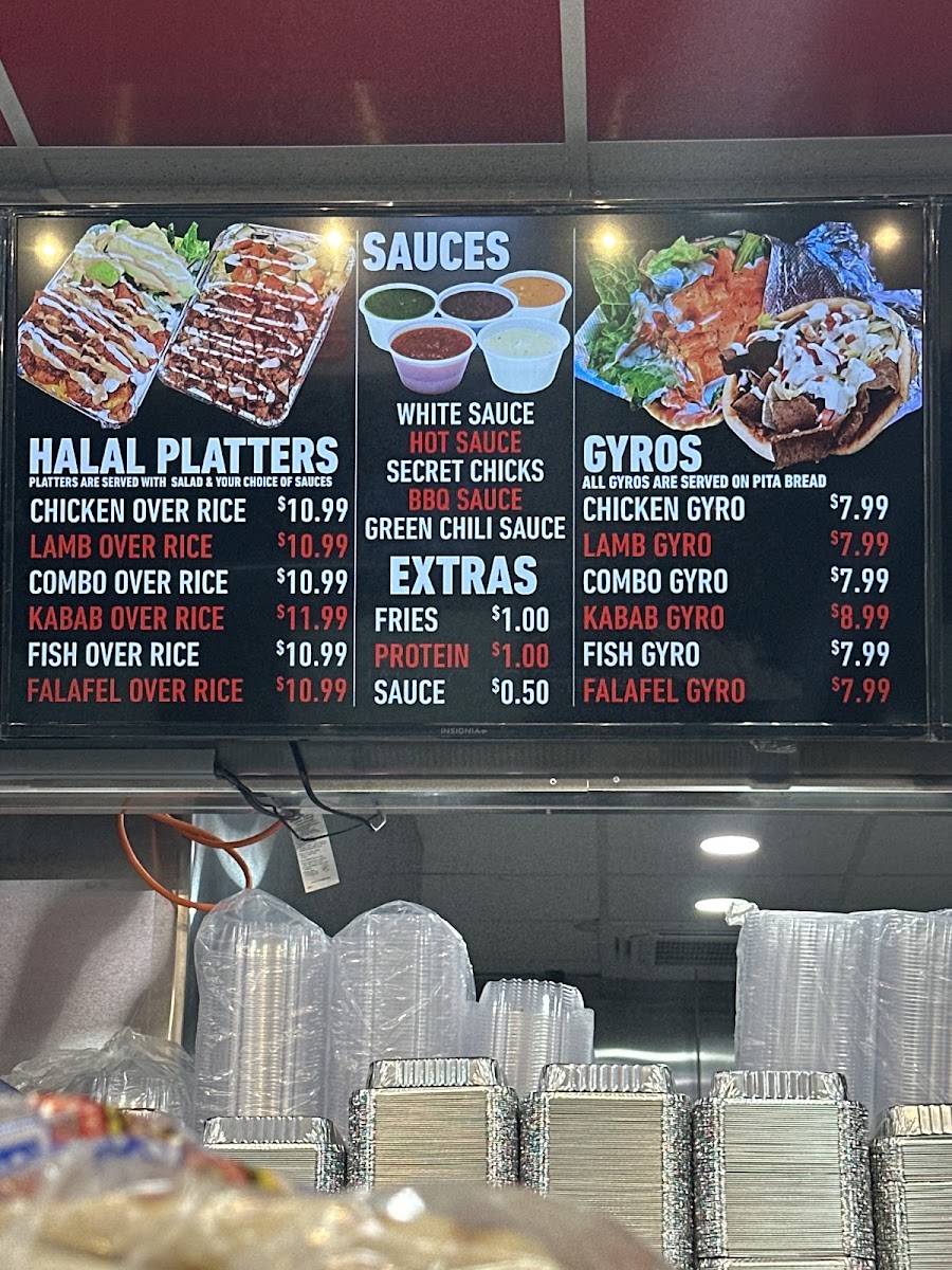 Halal Chicks and Platters Menu 5