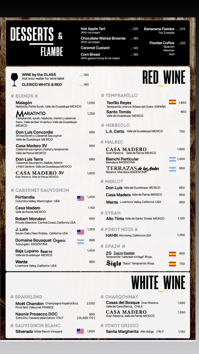 La Casa Country CSL Menu 2