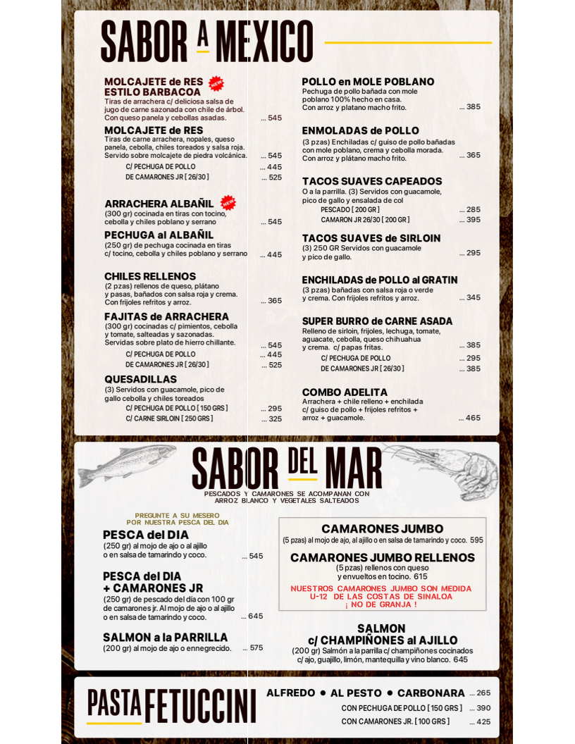 La Casa Country CSL Menu 4