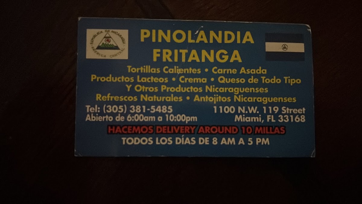 Pinolandia Menu 1