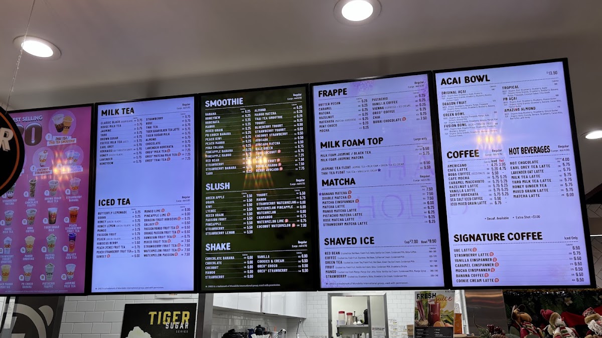 It's Boba Time - Vermont Menu 1