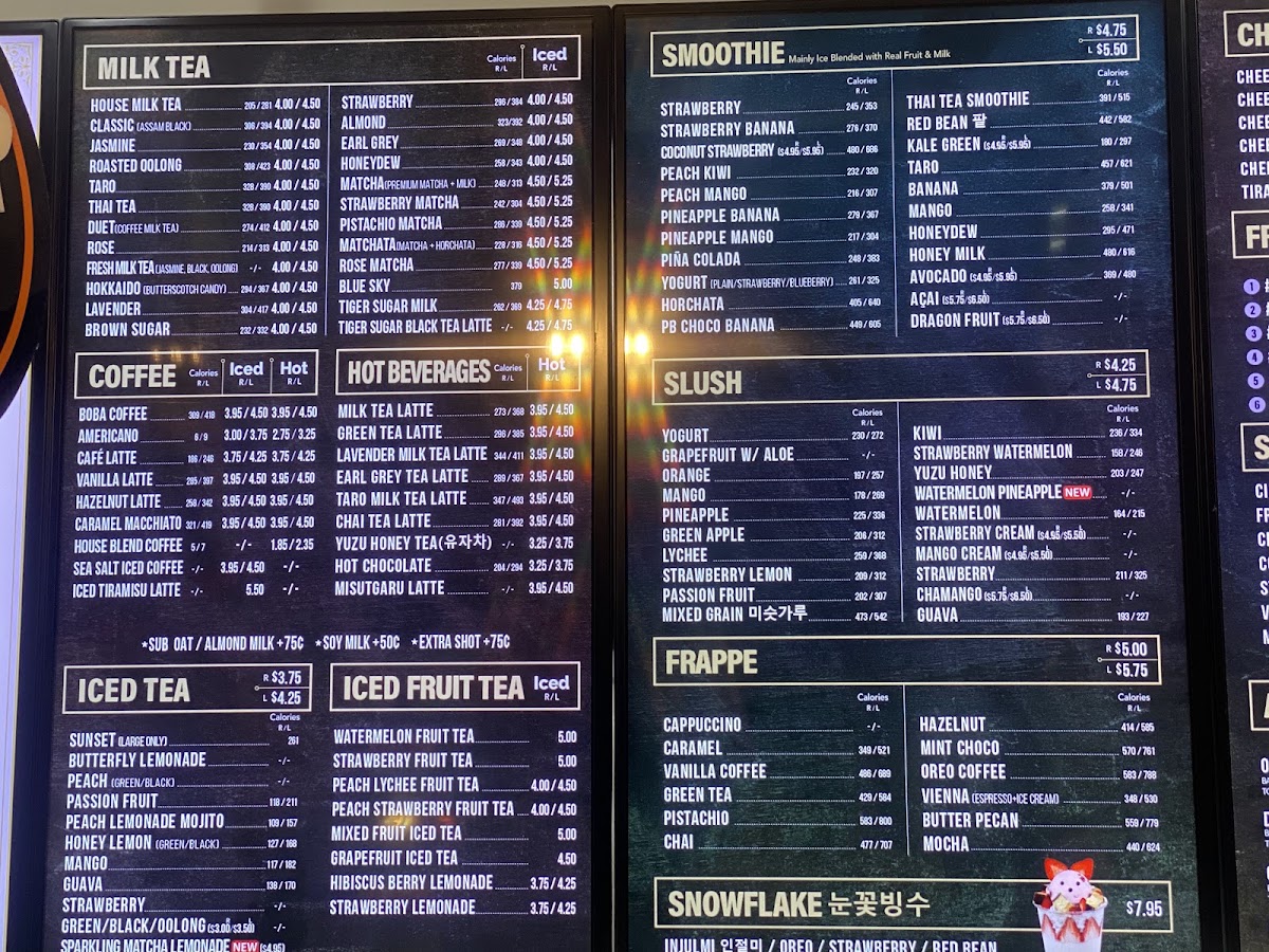 It's Boba Time - Vermont Menu 4