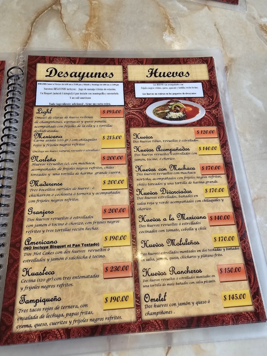 El Itacate Lomas Tampico Menu 3