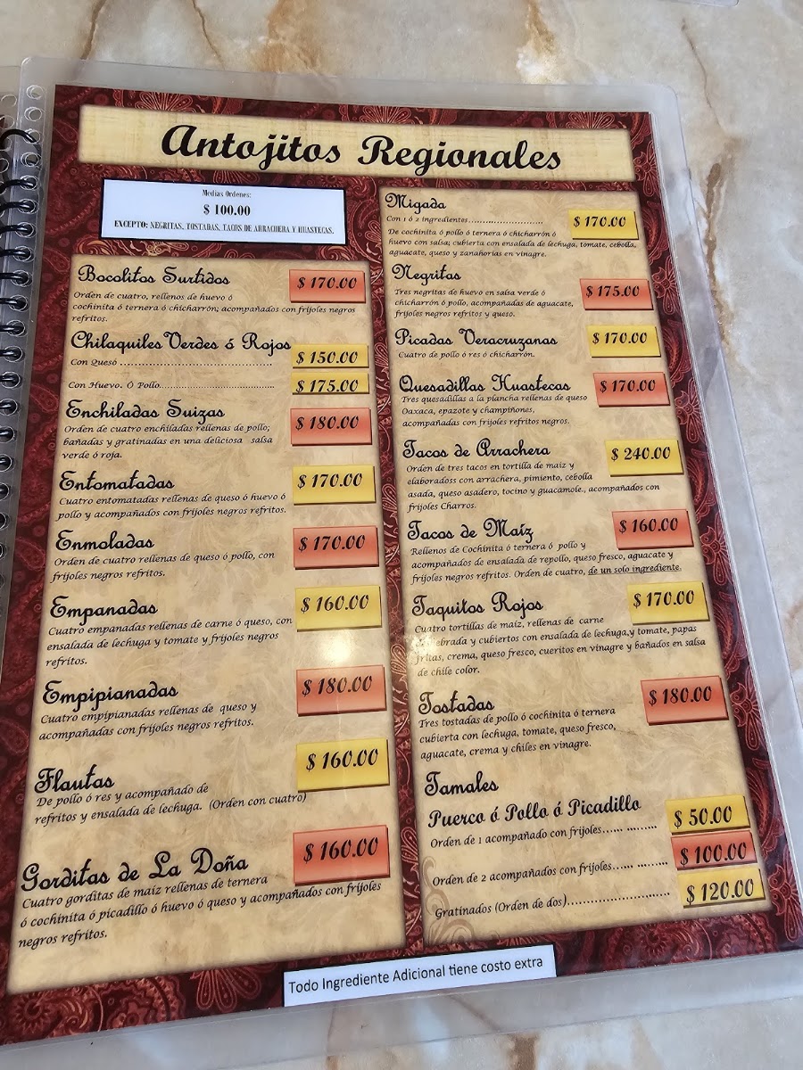 El Itacate Lomas Tampico Menu 7