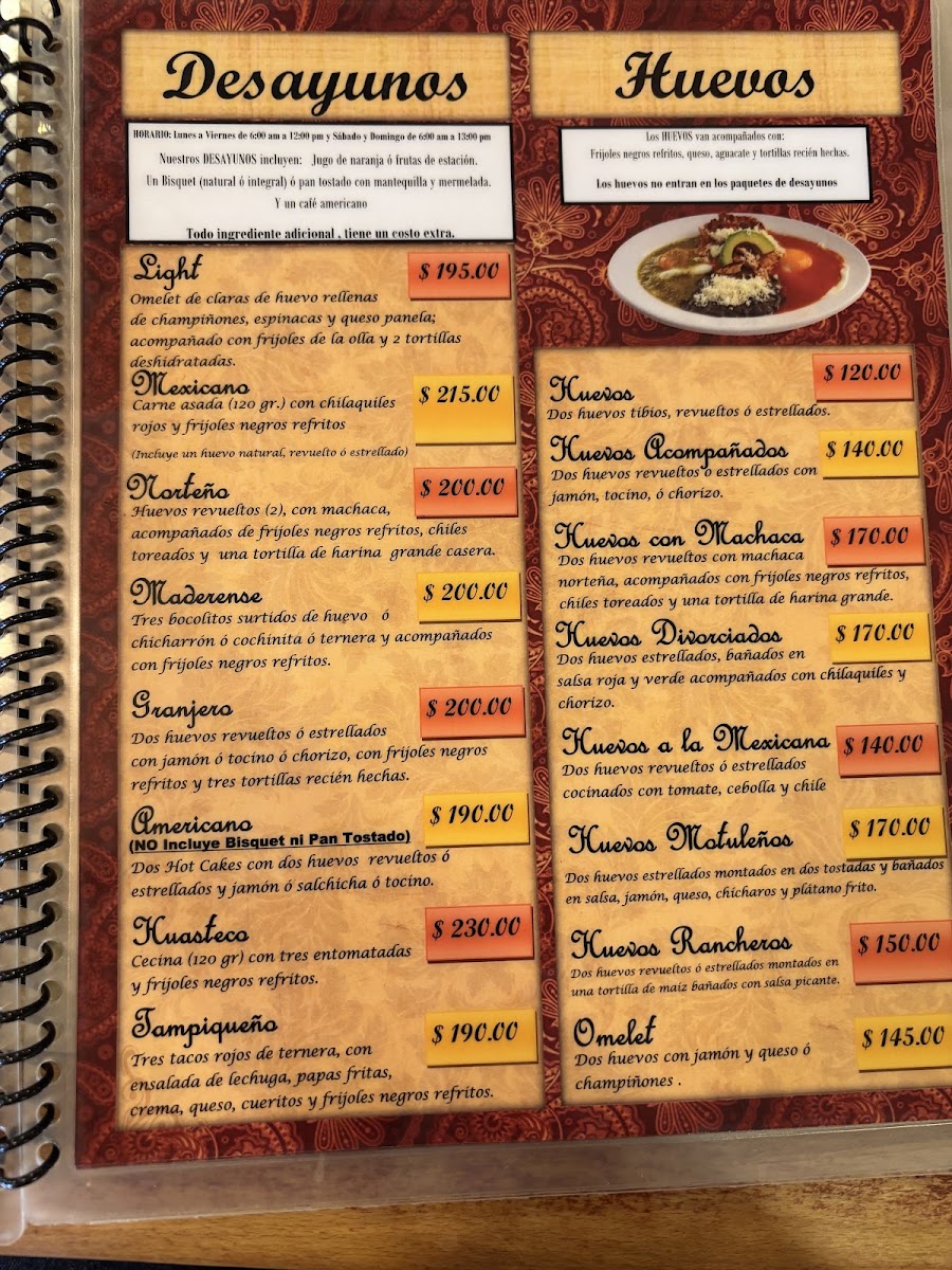 El Itacate Lomas Tampico Menu 9