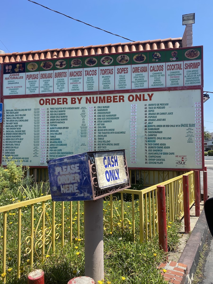 Lucy's Drive Thru Menu 1