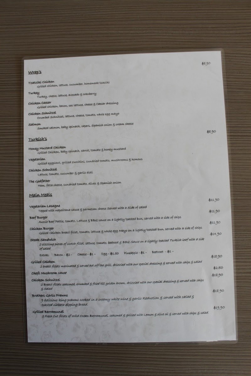 The Rusty Flute Menu 5