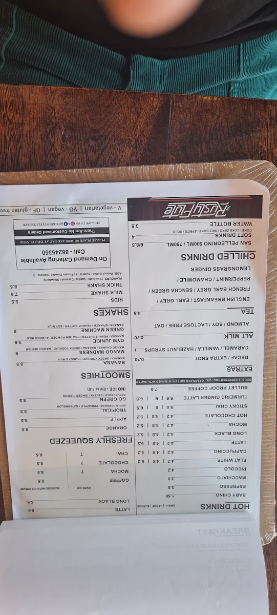 The Rusty Flute Menu 9