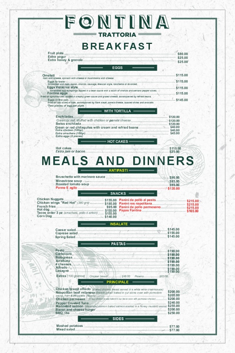 Fontina Trattoria Menu 5