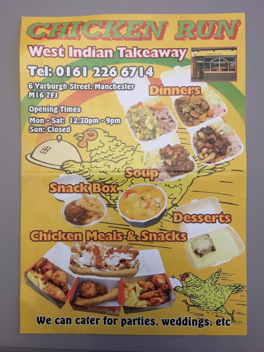 Chicken Run Manchester Menu 8