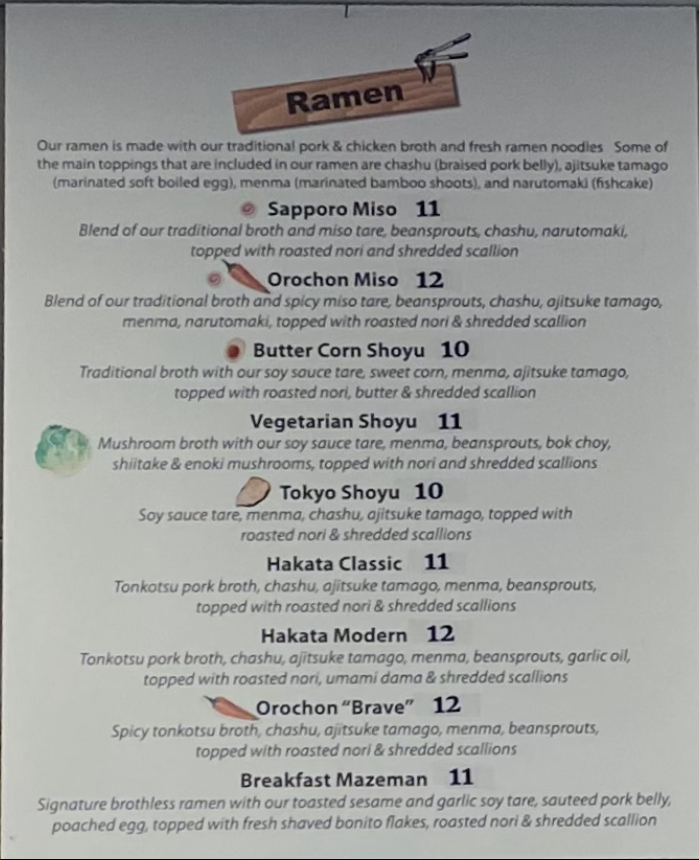 Sapporo Ramen & Noodle Bar Menu 10