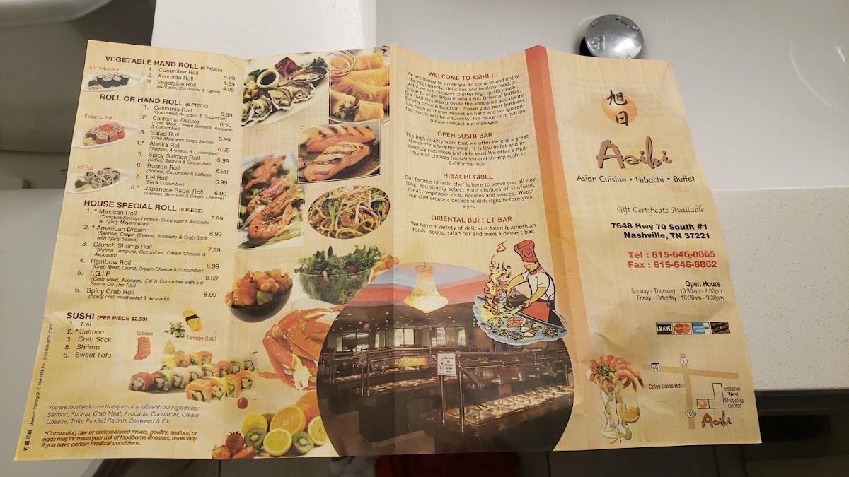 Asihi Hibachi & Buffet Menu 4