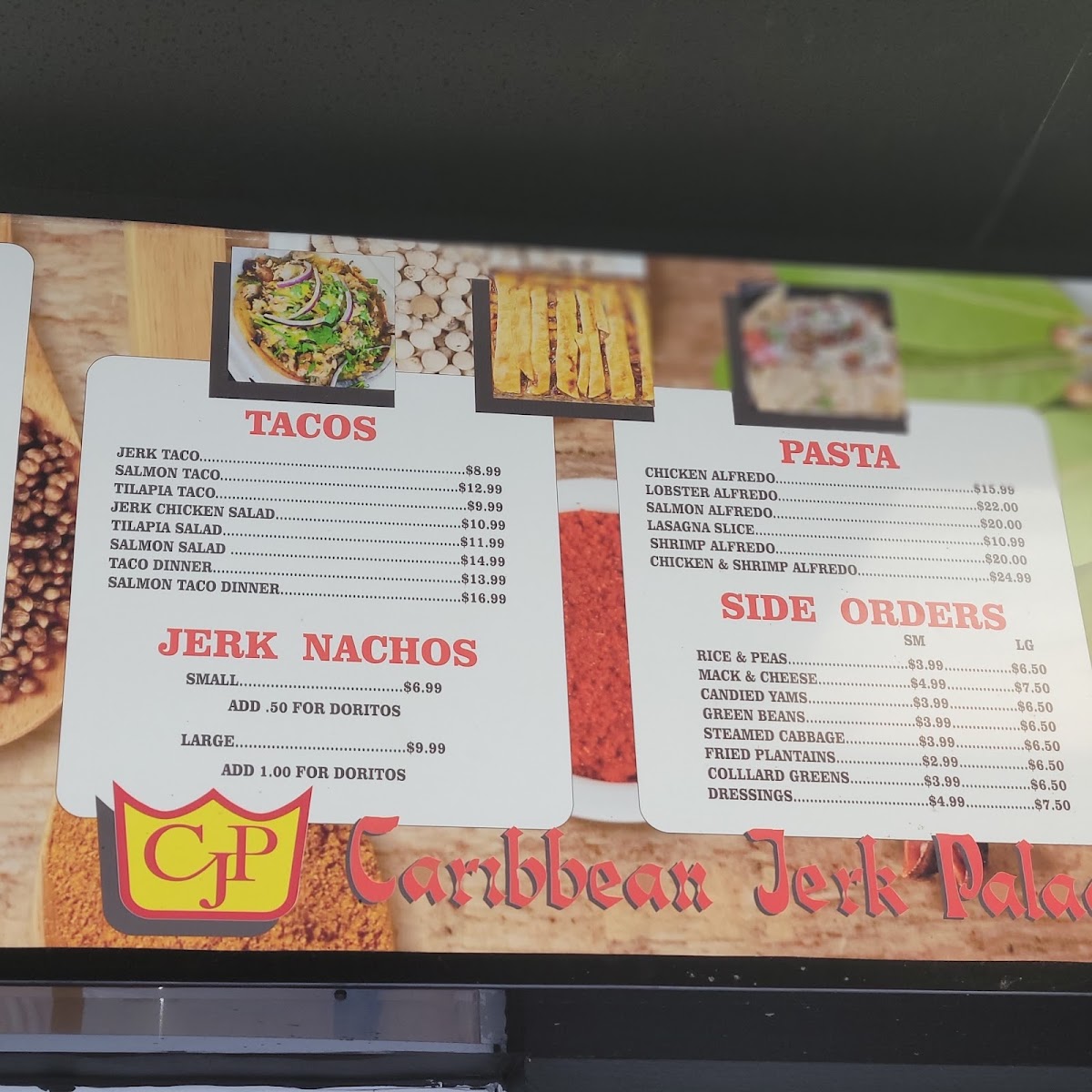 Jordan Jerk Palace III Menu 7